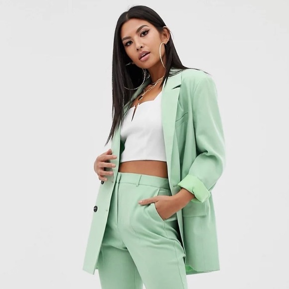 Oversized ASOS pastel green blazer - Picture 2 of 7